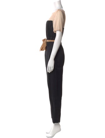3.1 Phillip Lim Wool Colorblock Pattern Jumpsuit