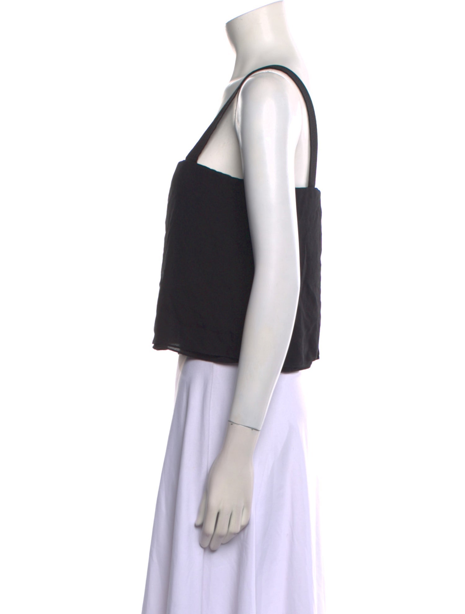 3.1 Phillip Lim Silk Square Neckline Crop Top