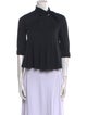 3.1 Phillip Lim Mock Neck Three-Quarter Sleeve Crop Top