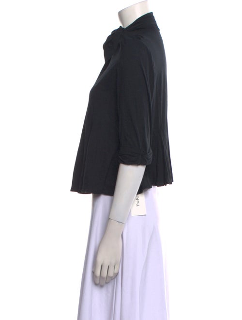 3.1 Phillip Lim Mock Neck Three-Quarter Sleeve Crop Top