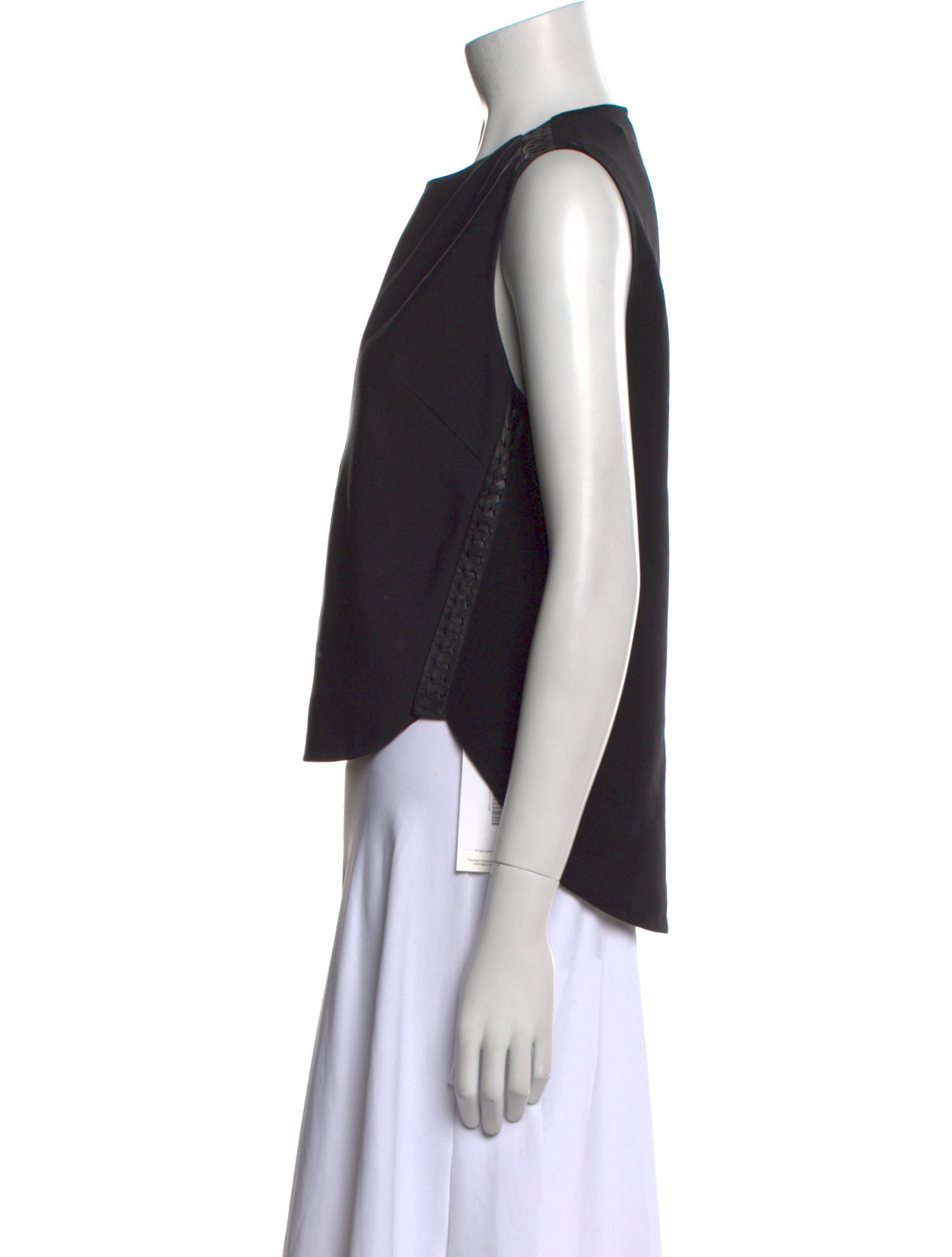 3.1 Phillip Lim Crew Neck Sleeveless Crop Top