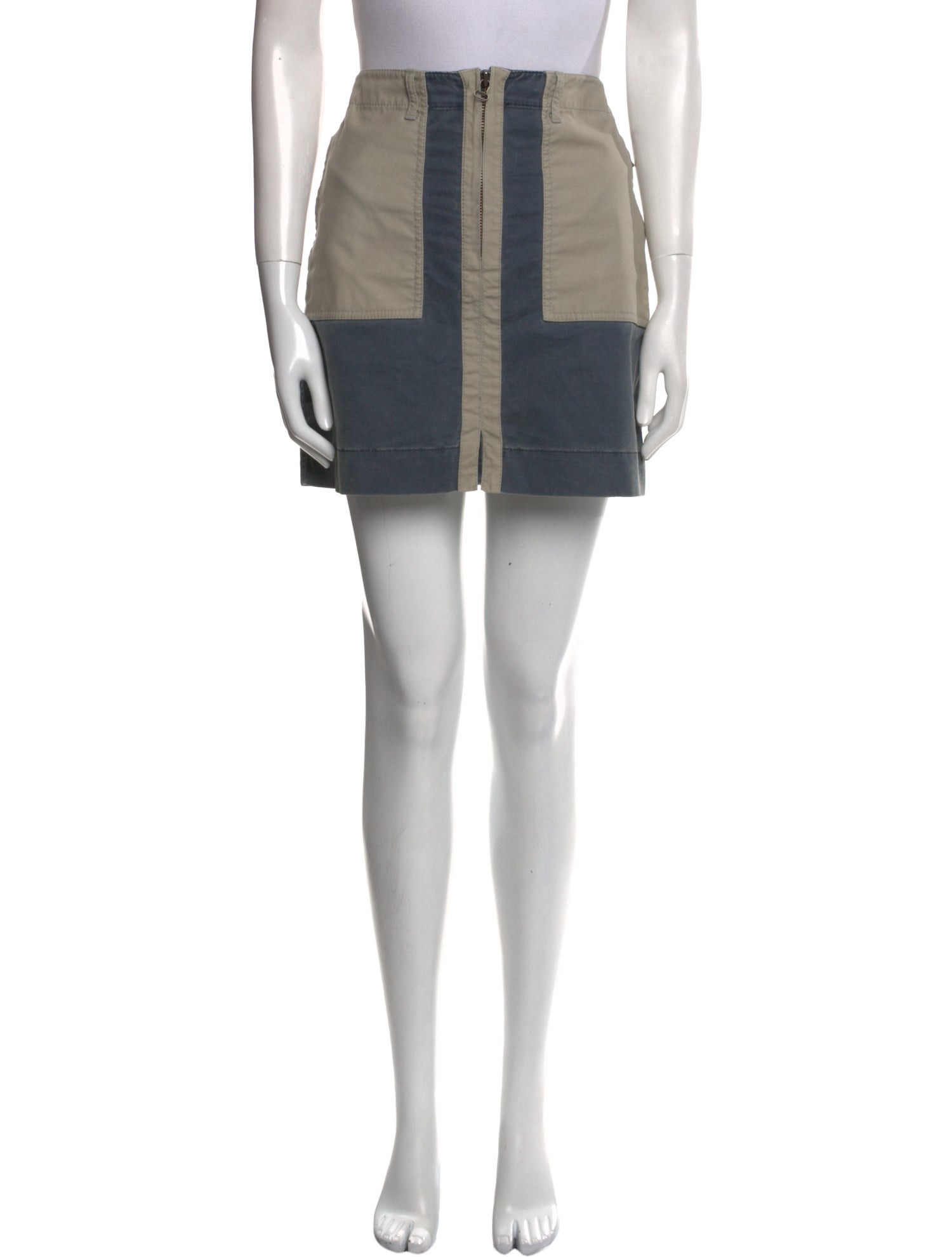 3.1 Phillip Lim Colorblock Pattern Mini Skirt