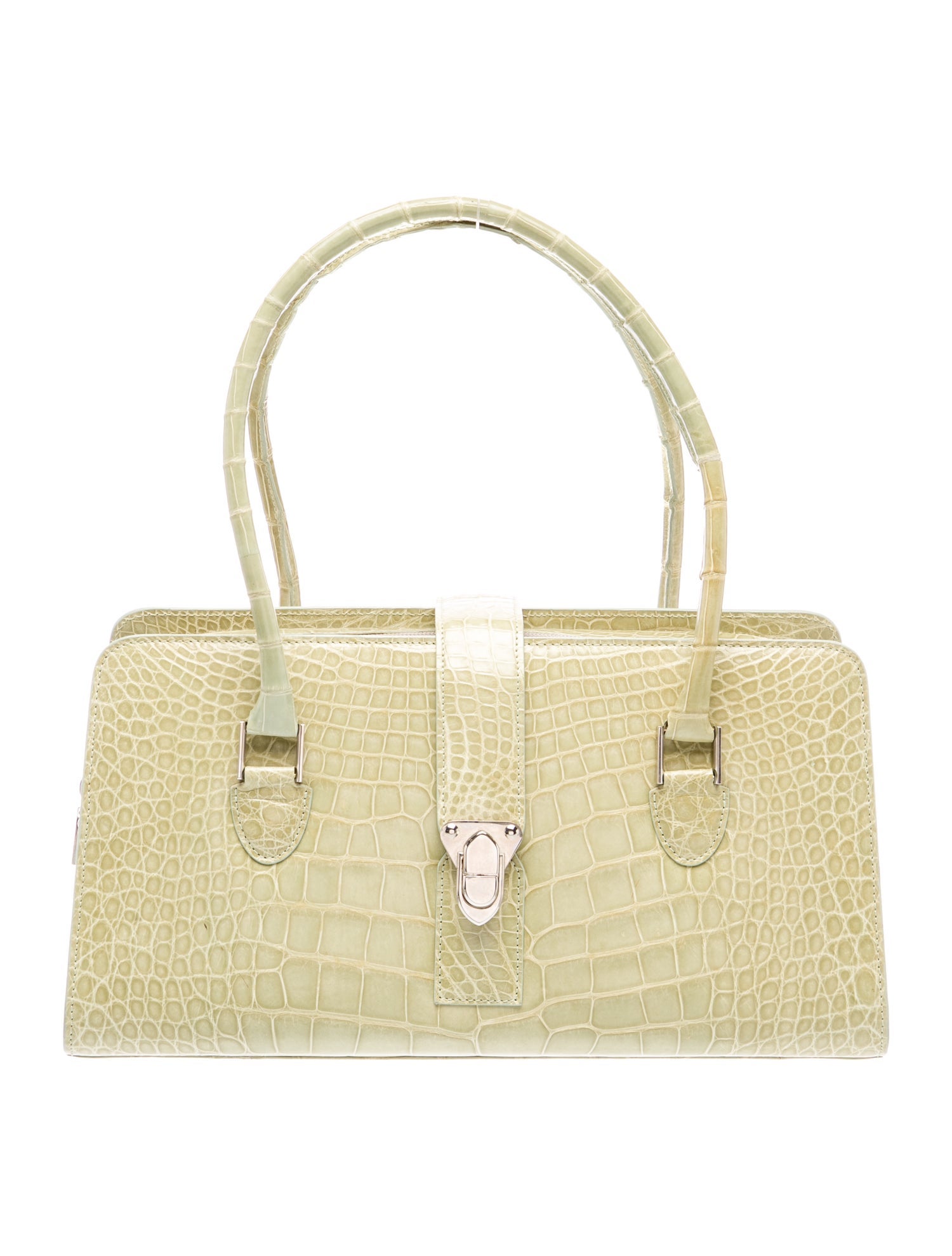 Manolo Blahnik Leather Top Handle Bag