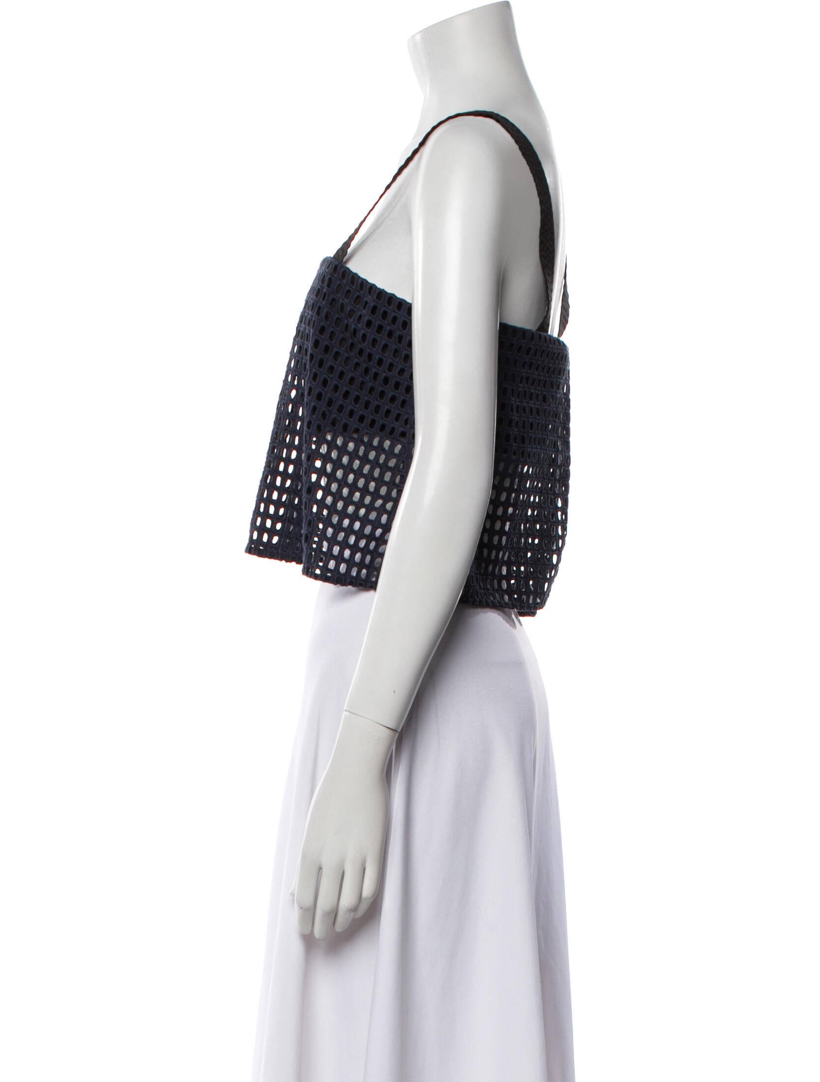 3.1 Phillip Lim Square Neckline Sleeveless Crop Top