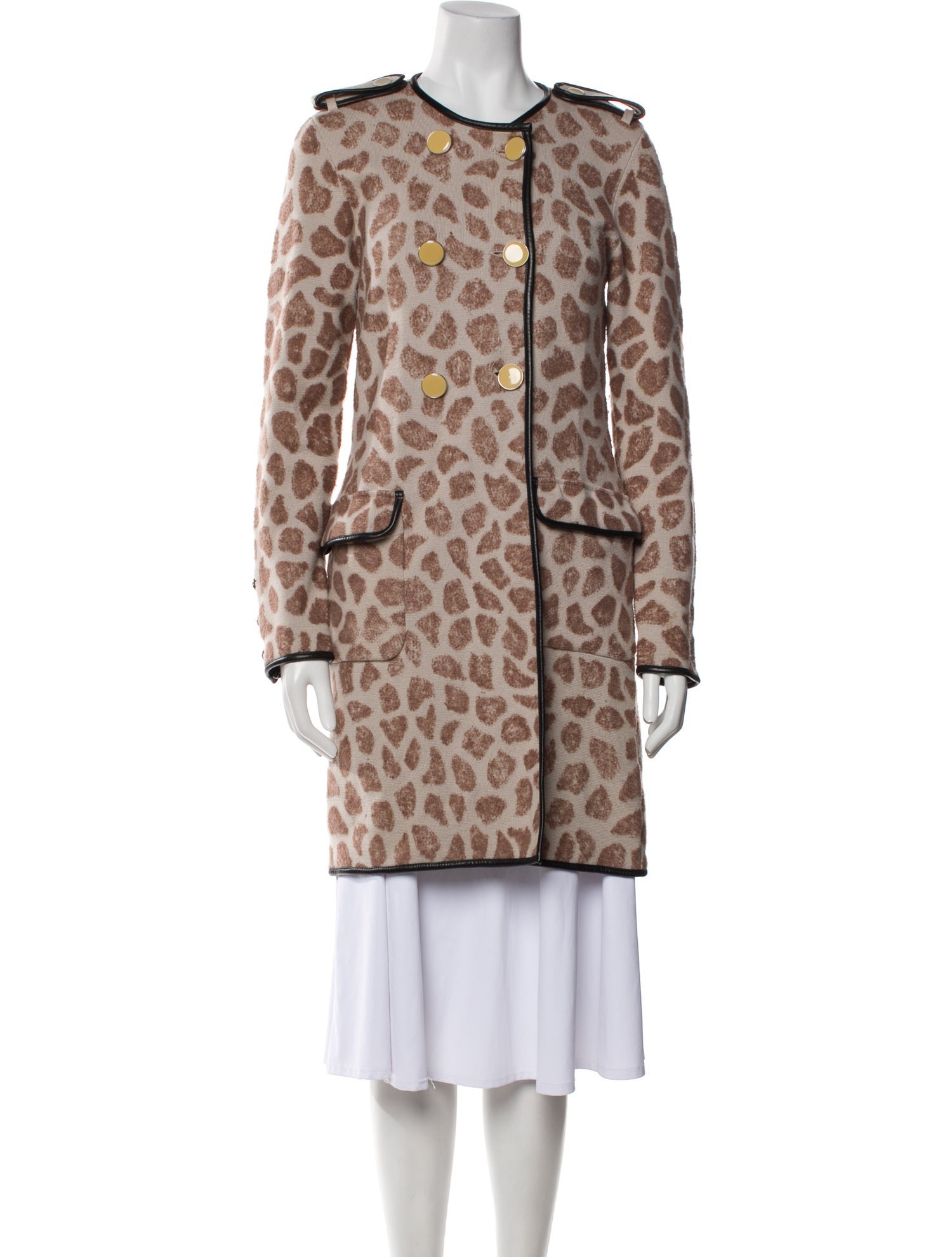 3.1 Phillip Lim Merino Wool Animal Print Coat