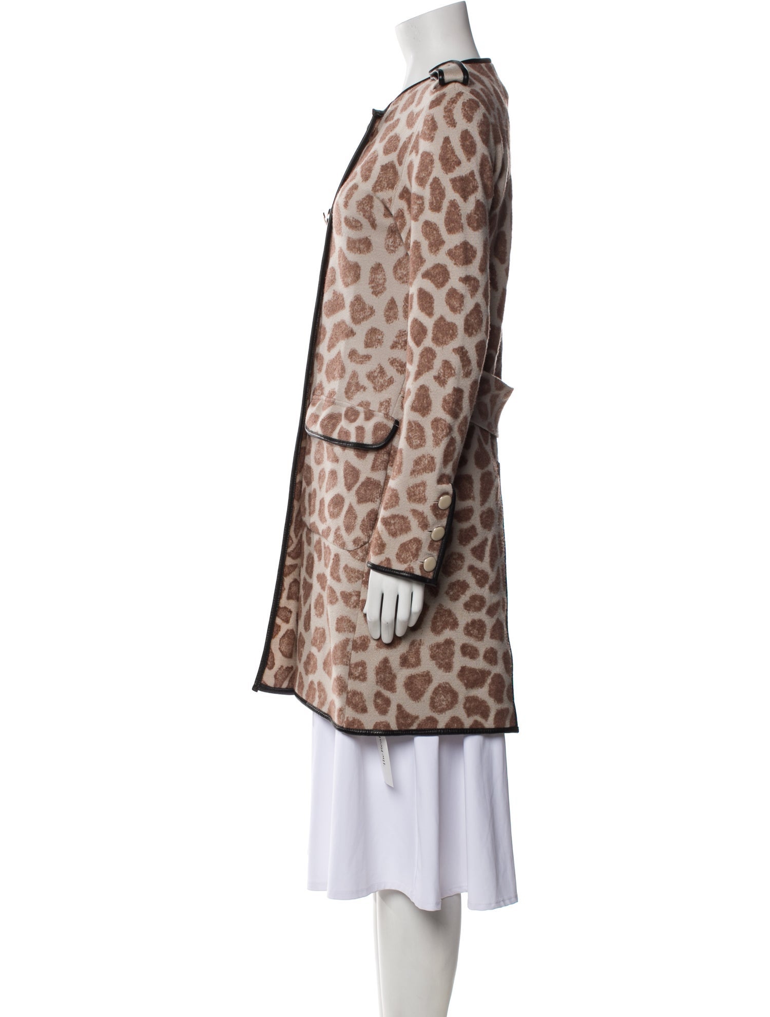 3.1 Phillip Lim Merino Wool Animal Print Coat