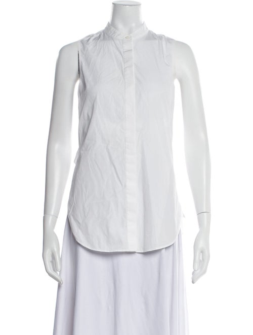 3.1 Phillip Lim Mock Neck Sleeveless Button-Up Top