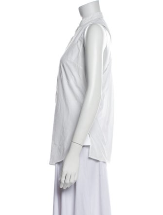 3.1 Phillip Lim Mock Neck Sleeveless Button-Up Top