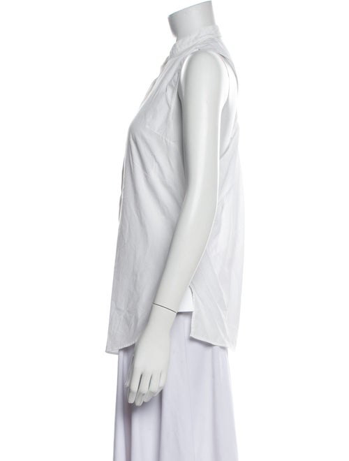 3.1 Phillip Lim Mock Neck Sleeveless Button-Up Top