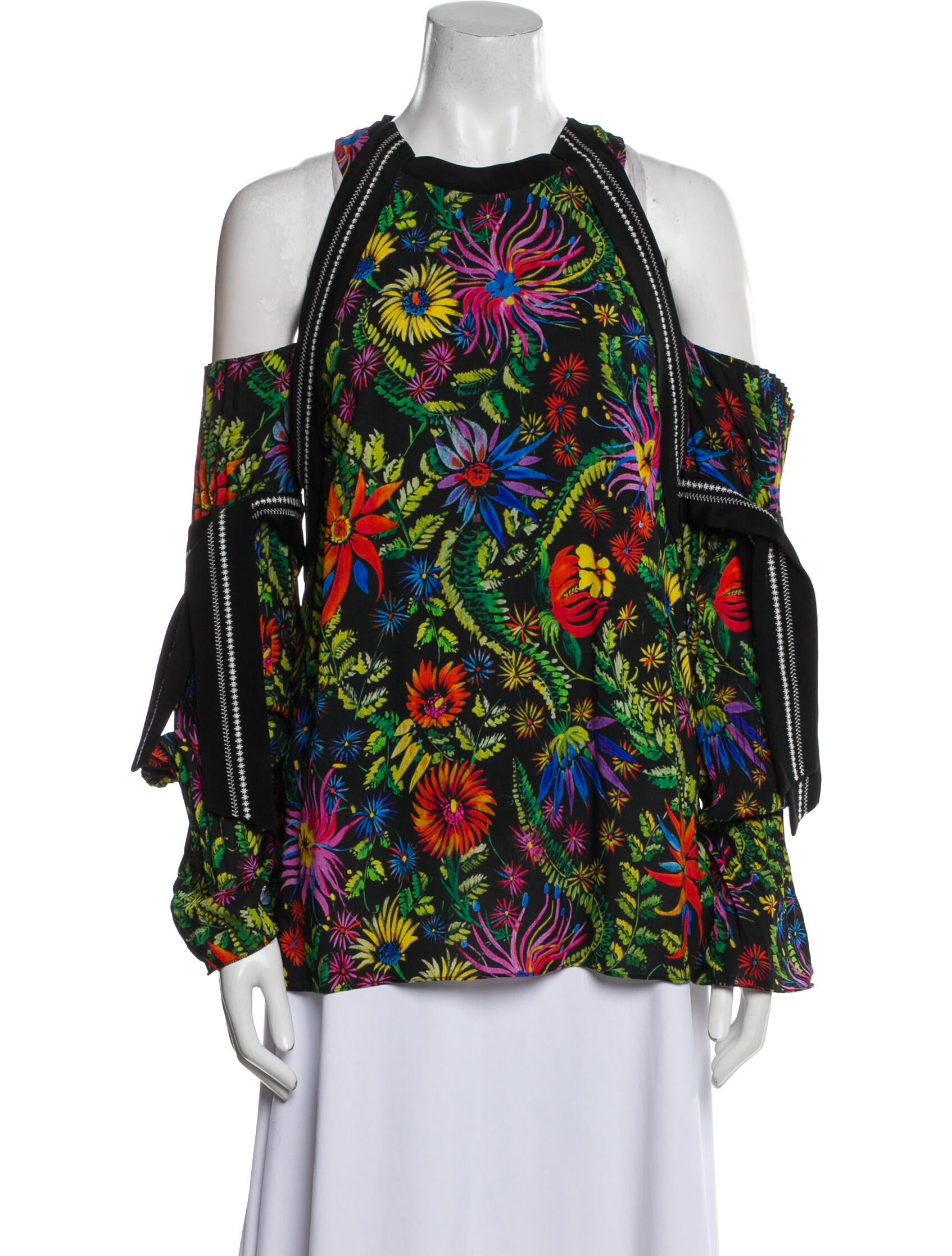 3.1 Phillip Lim Floral Print Halterneck Blouse