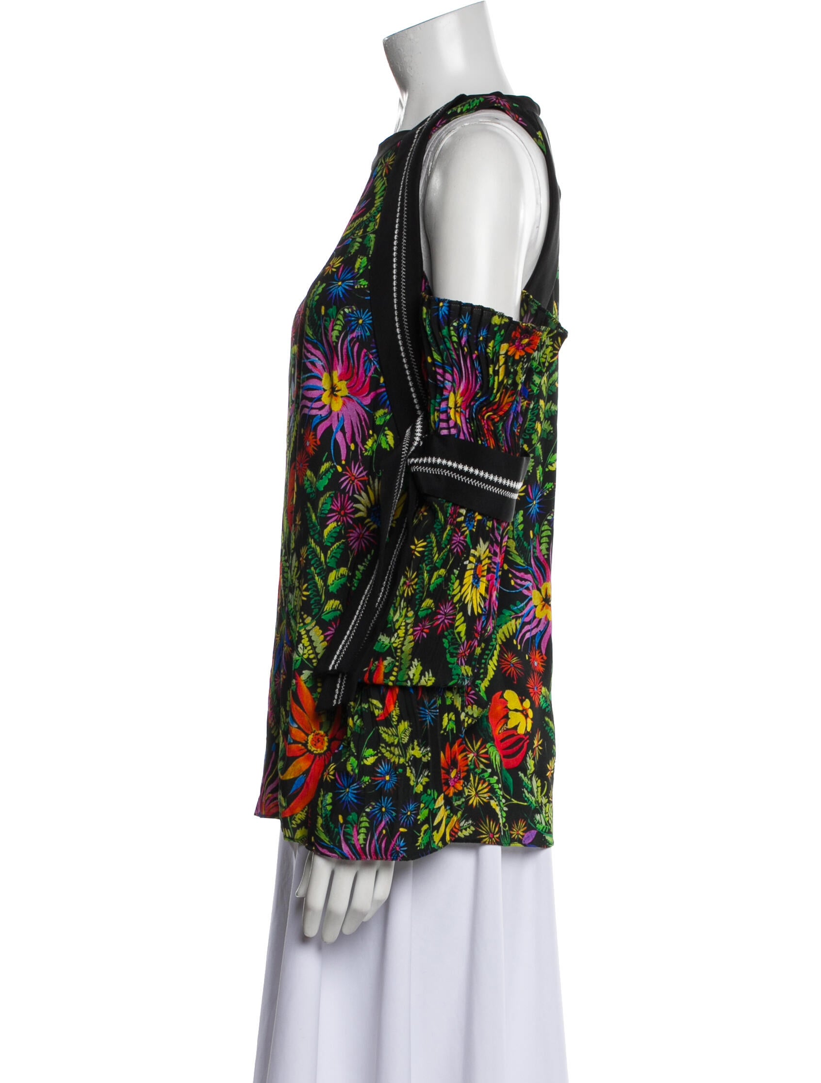 3.1 Phillip Lim Floral Print Halterneck Blouse