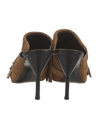 3.1 Phillip Lim Suede Fringe Trim Accent Mules