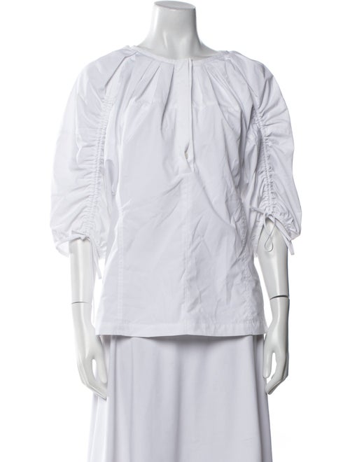 3.1 Phillip Lim Bateau Neckline Three-Quarter Sleeve Blouse
