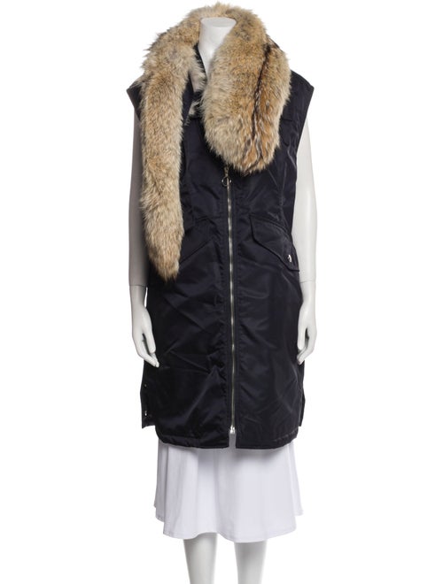 3.1 Phillip Lim Colorblock Pattern Faux Fur Coat