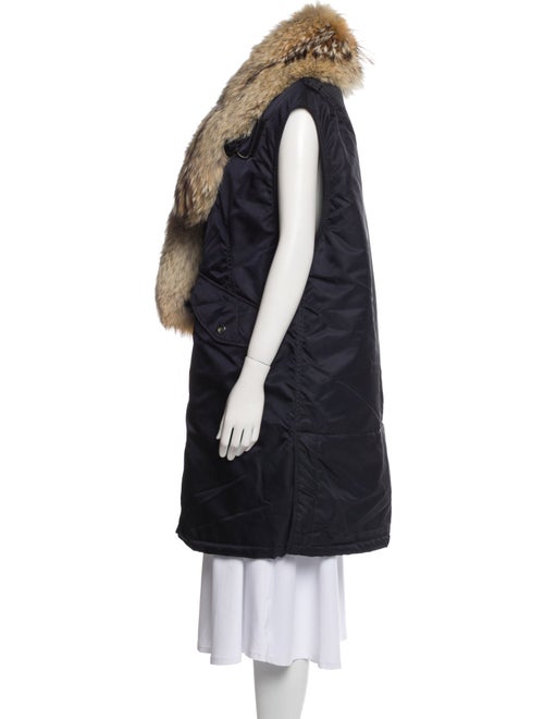 3.1 Phillip Lim Colorblock Pattern Faux Fur Coat