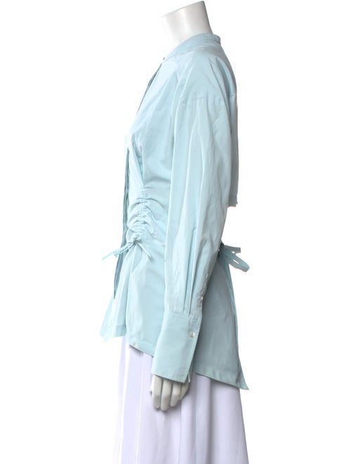 3.1 Phillip Lim Crew Neck Long Sleeve Button-Up Top