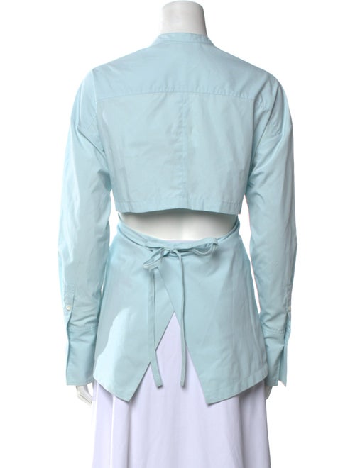 3.1 Phillip Lim Crew Neck Long Sleeve Button-Up Top