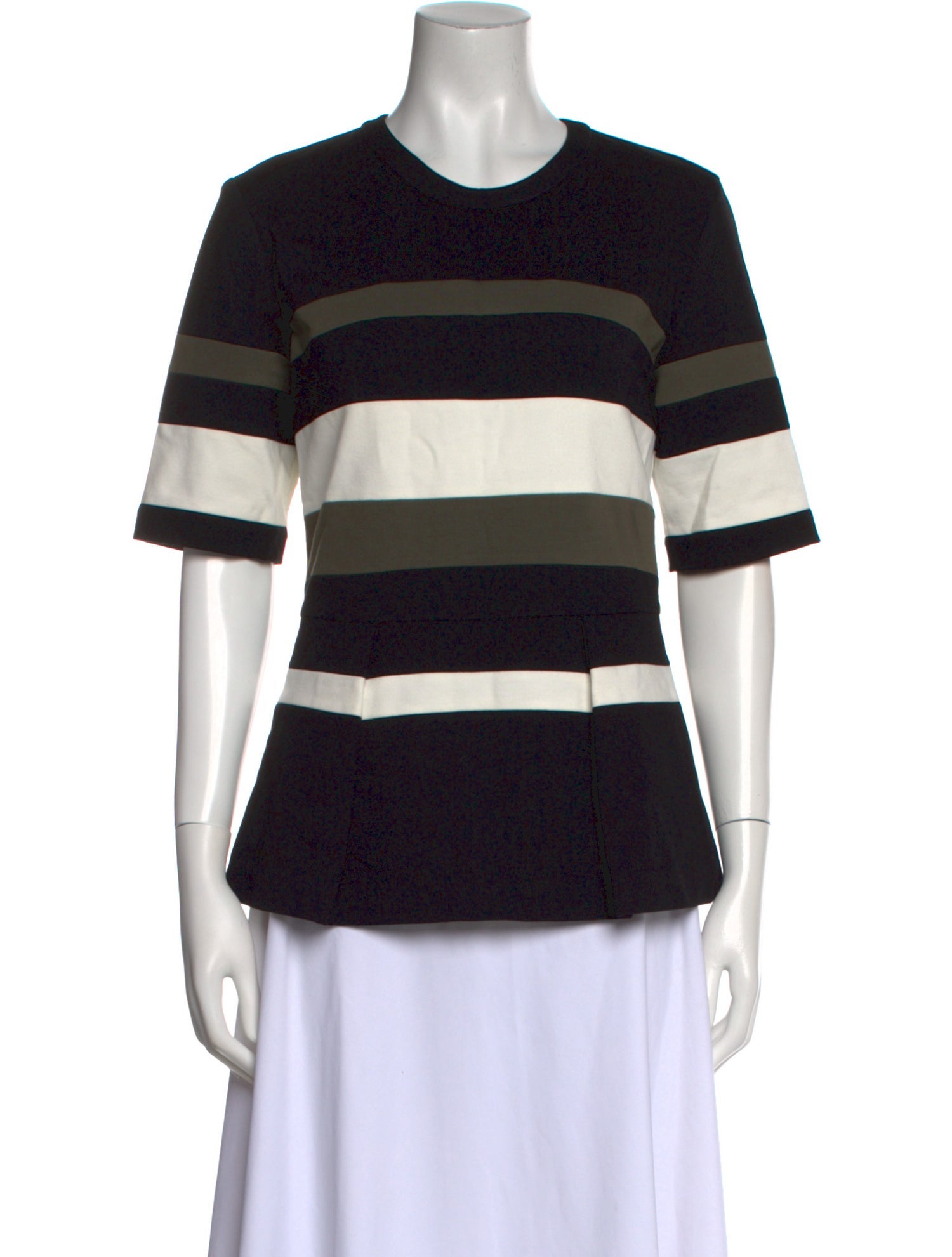 3.1 Phillip Lim Striped Crew Neck T-Shirt