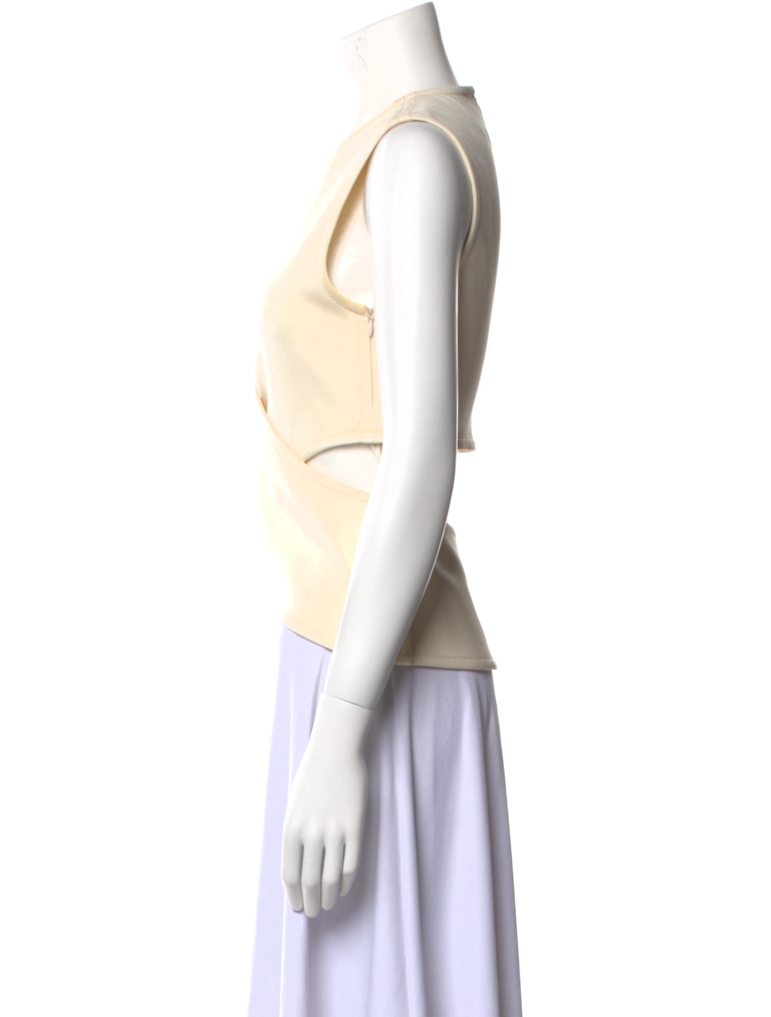 3.1 Phillip Lim Crew Neck Sleeveless Crop Top