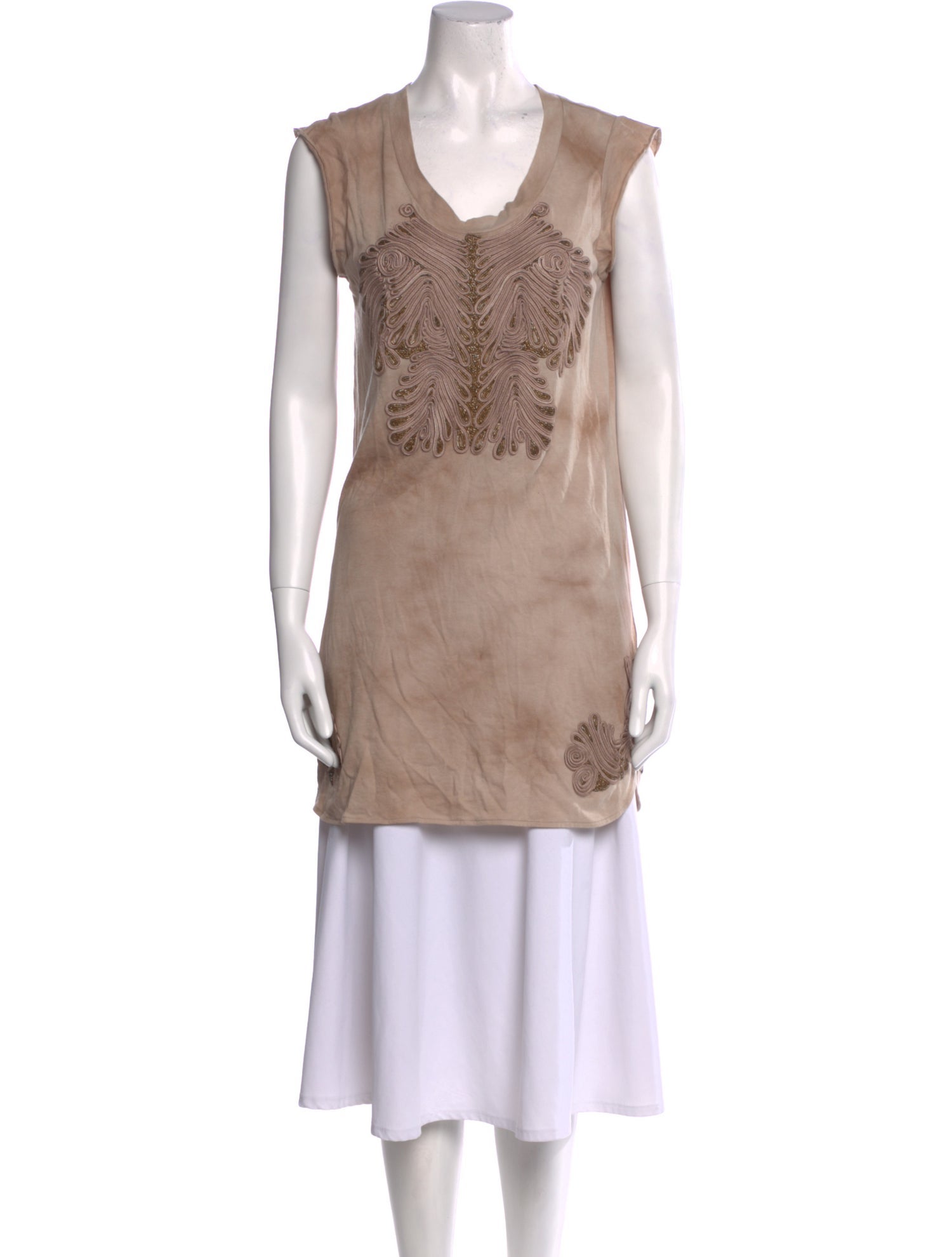 3.1 Phillip Lim Animal Print Square Neckline Tunic