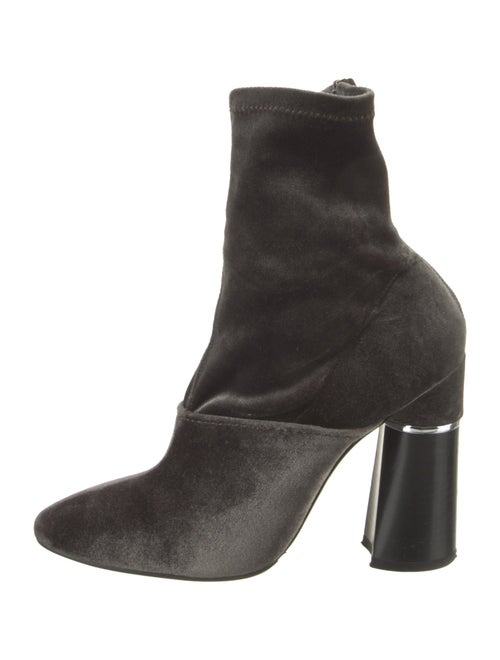 3.1 Phillip Lim Velvet Leather Trim Embellishment Sock Boots
