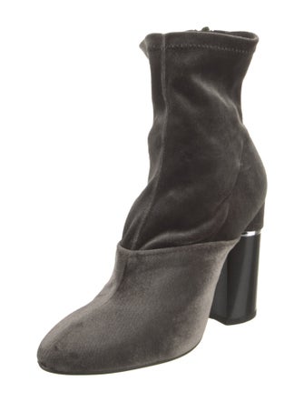 3.1 Phillip Lim Velvet Leather Trim Embellishment Sock Boots