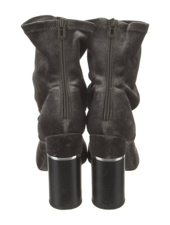 3.1 Phillip Lim Velvet Leather Trim Embellishment Sock Boots