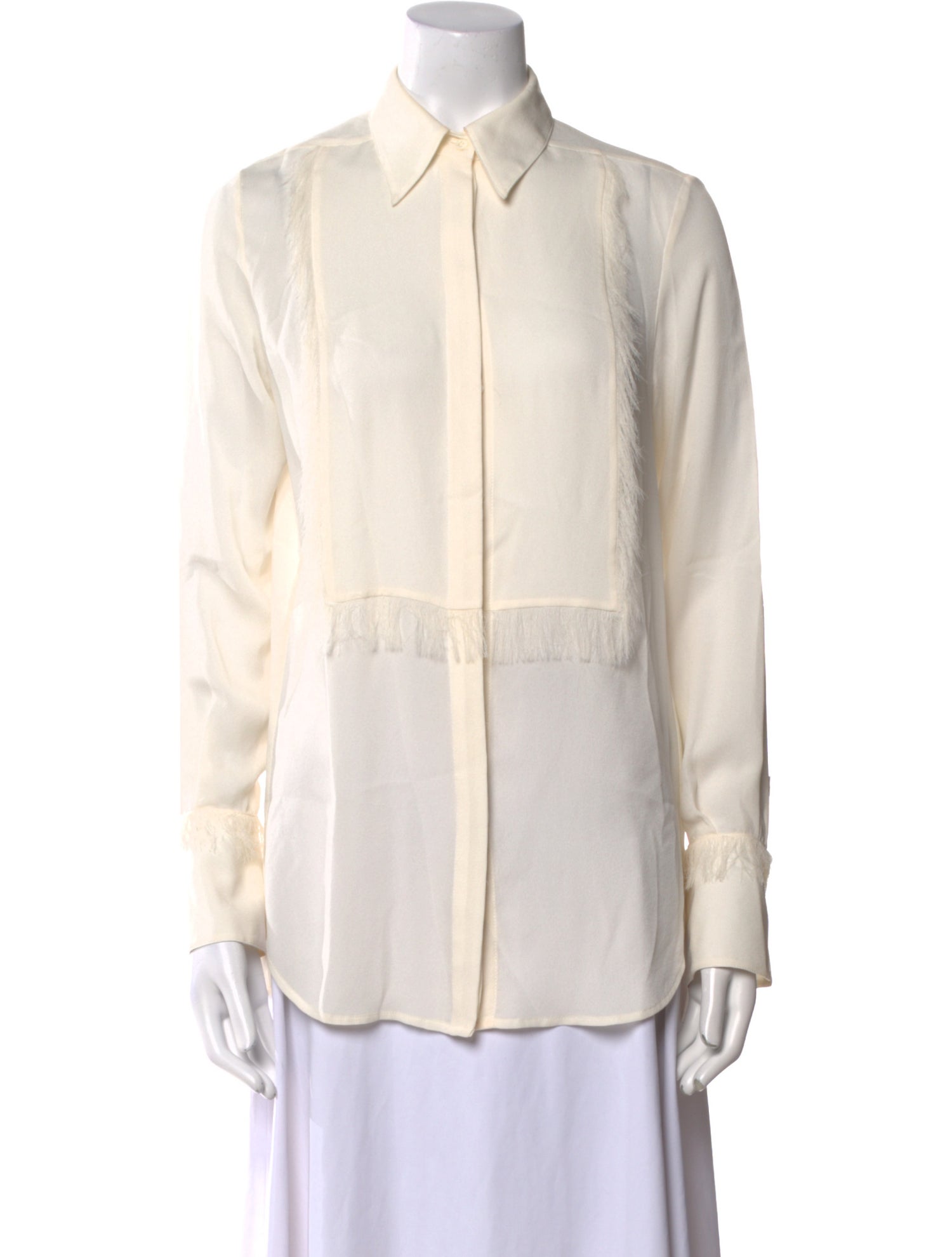 3.1 Phillip Lim Silk Long Sleeve Button-Up Top