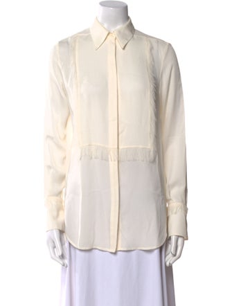 3.1 Phillip Lim Silk Long Sleeve Button-Up Top