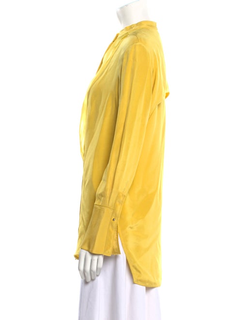 3.1 Phillip Lim Silk Mock Neck Button-Up Top