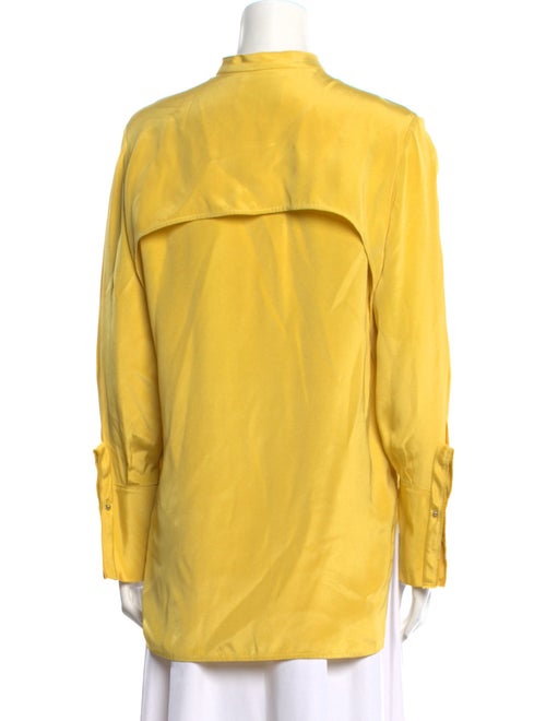 3.1 Phillip Lim Silk Mock Neck Button-Up Top