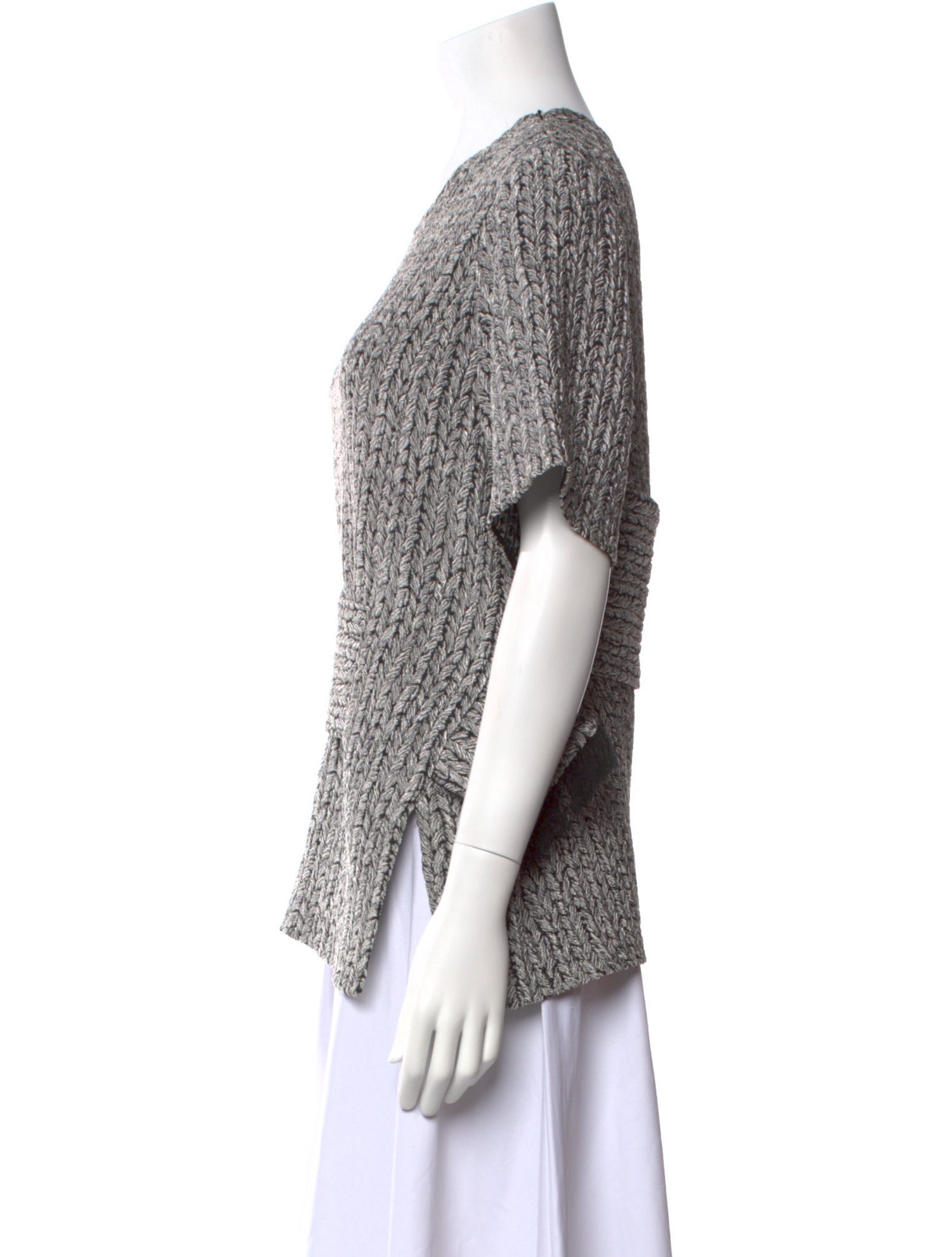 3.1 Phillip Lim Tweed Pattern Crew Neck Top