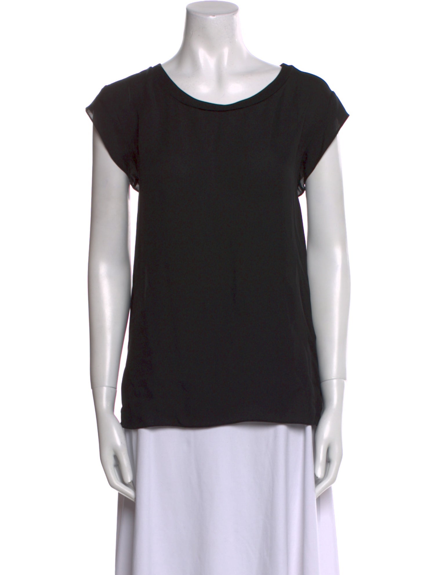 3.1 Phillip Lim Silk Scoop Neck T-Shirt