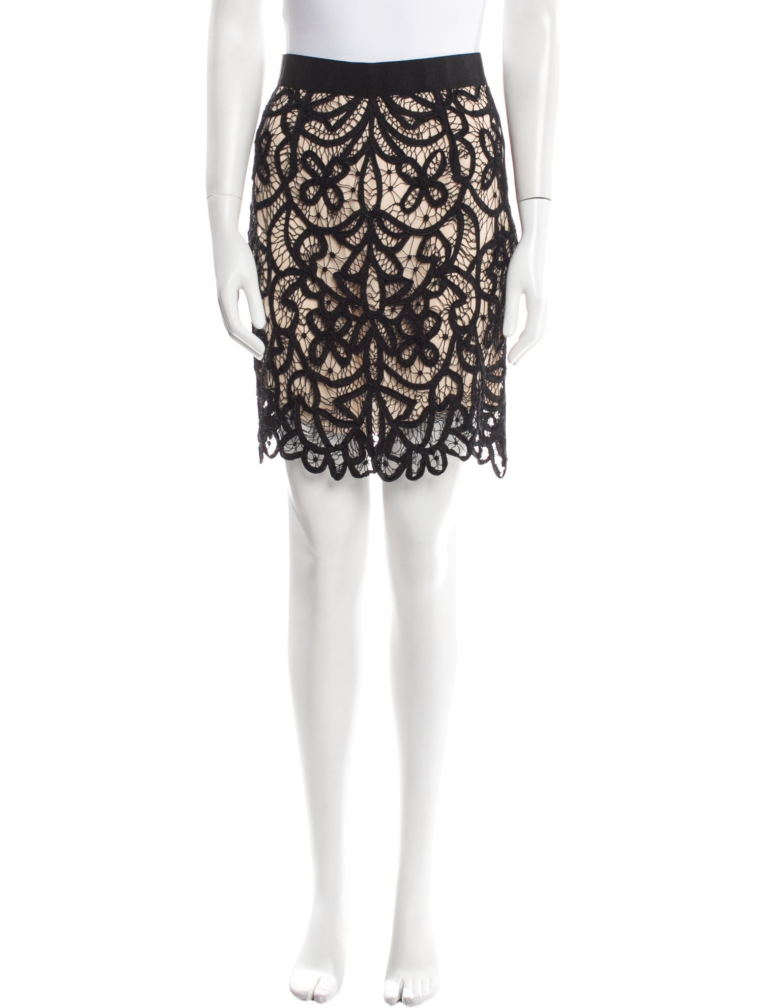 3.1 Phillip Lim Lace Pattern Knee-Length Skirt