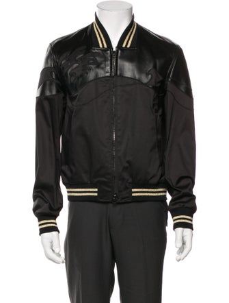 3.1 Phillip Lim Lamb Leather Striped Bomber Jacket