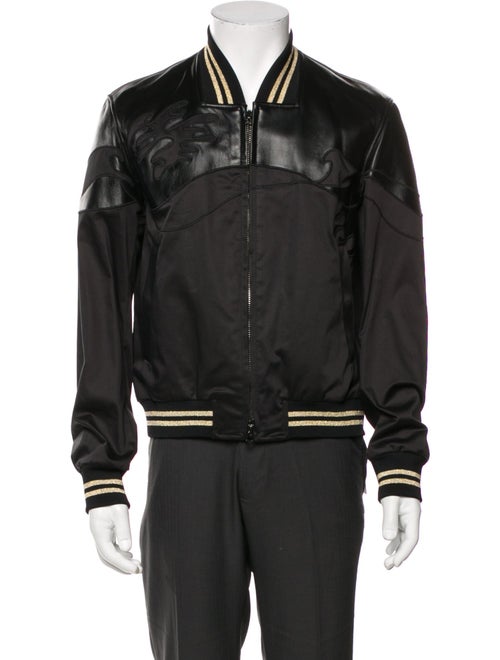 3.1 Phillip Lim Lamb Leather Striped Bomber Jacket