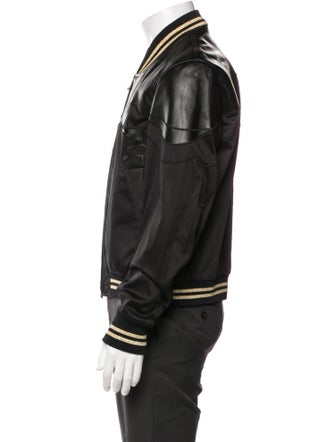 3.1 Phillip Lim Lamb Leather Striped Bomber Jacket
