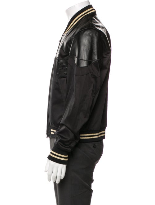 3.1 Phillip Lim Lamb Leather Striped Bomber Jacket