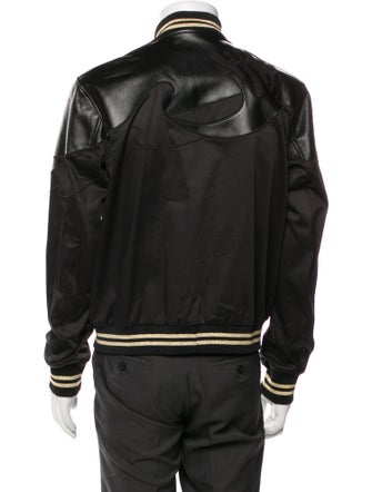 3.1 Phillip Lim Lamb Leather Striped Bomber Jacket