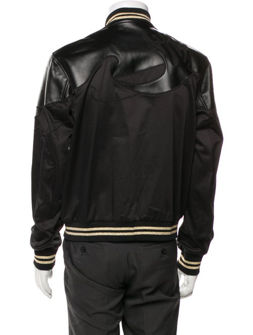 3.1 Phillip Lim Lamb Leather Striped Bomber Jacket