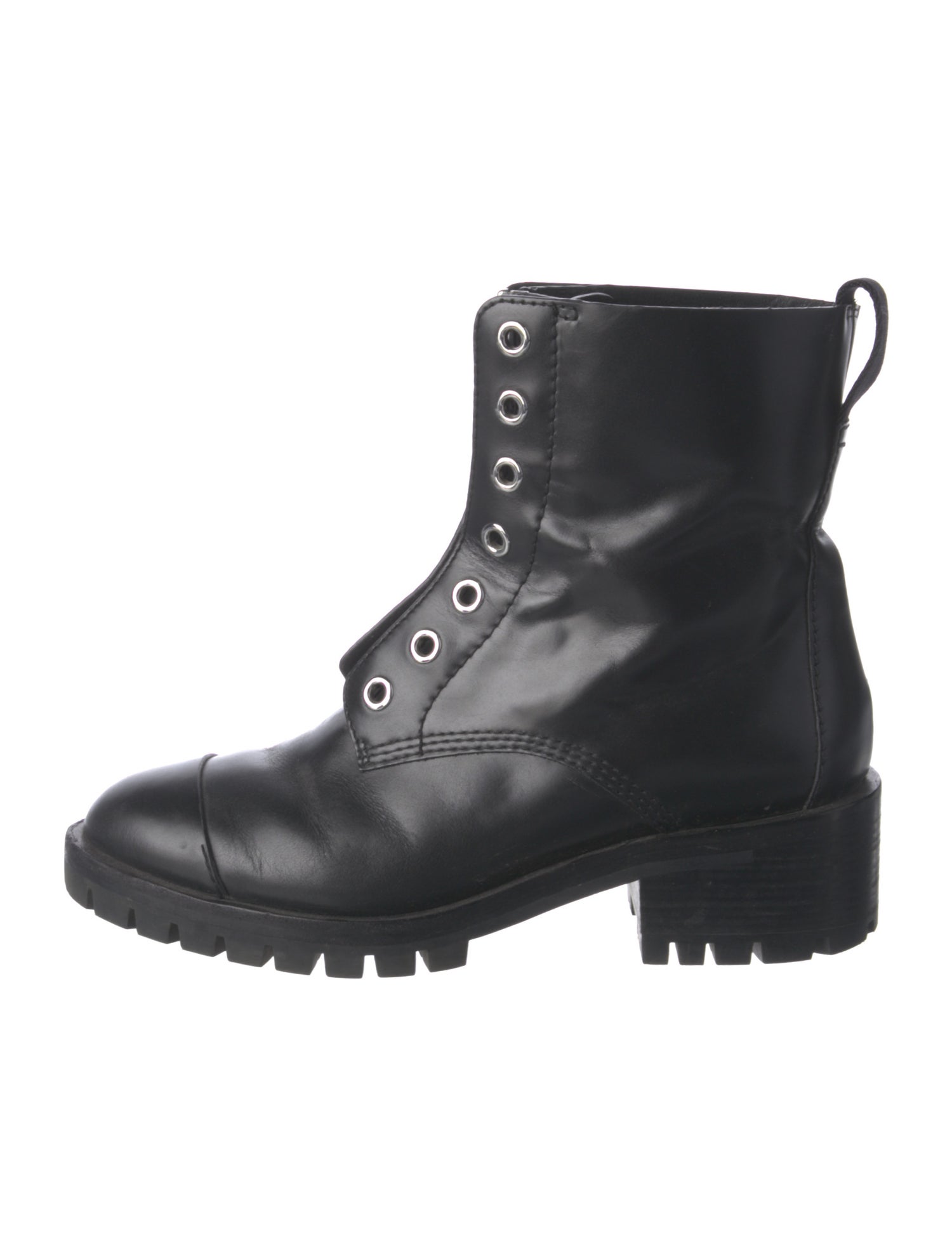 3.1 Phillip Lim Leather Beaded Accents Combat Boots