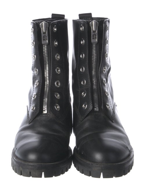 3.1 Phillip Lim Leather Beaded Accents Combat Boots