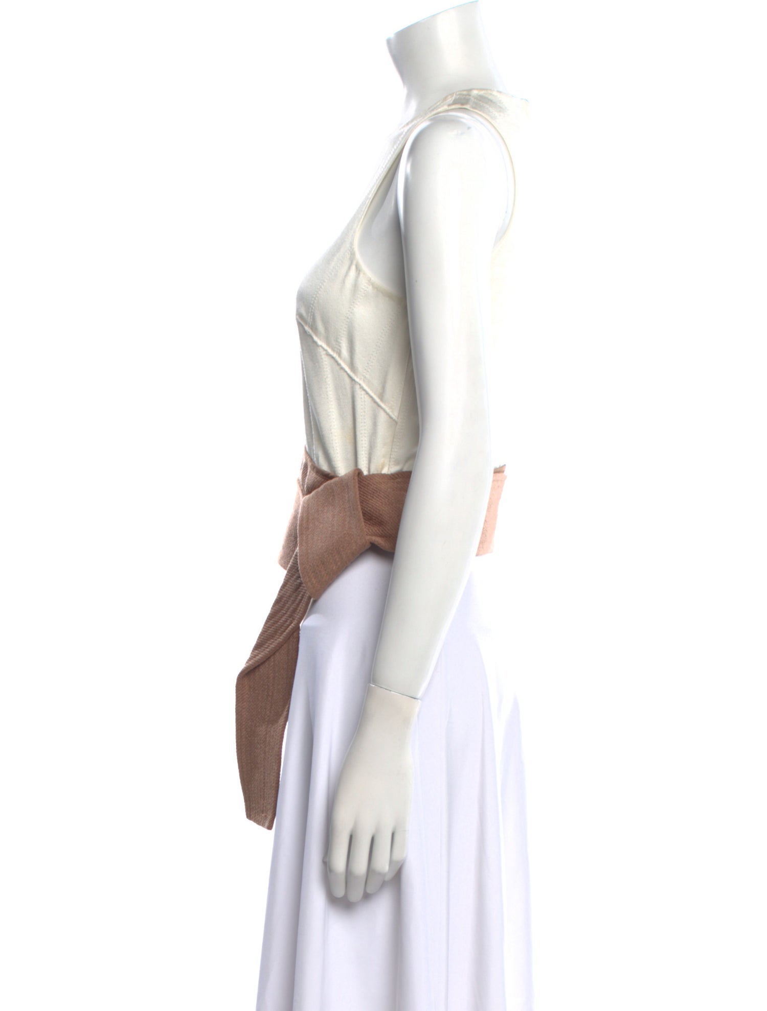 3.1 Phillip Lim Crew Neck Sleeveless Crop Top