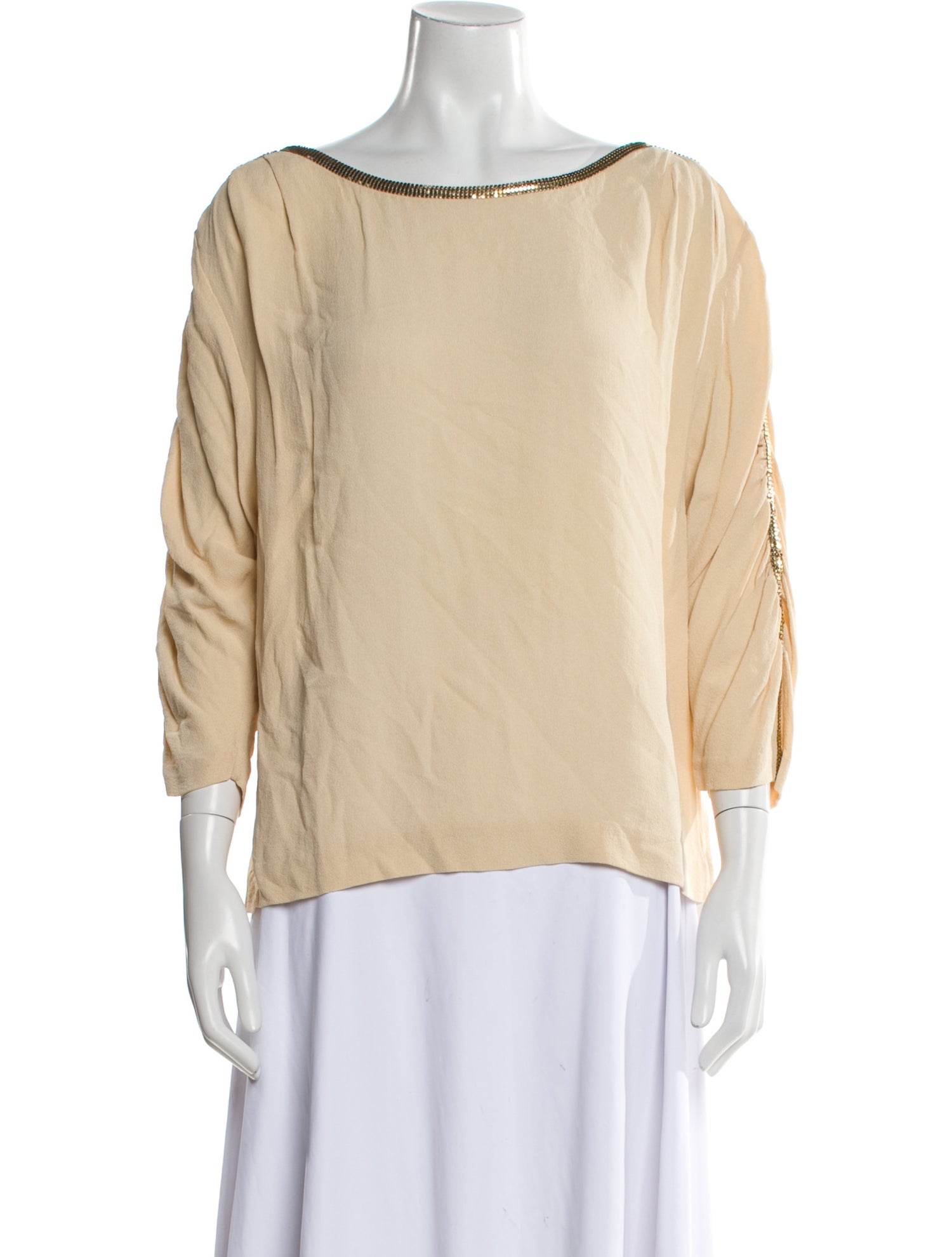 3.1 Phillip Lim Silk Bateau Neckline Blouse