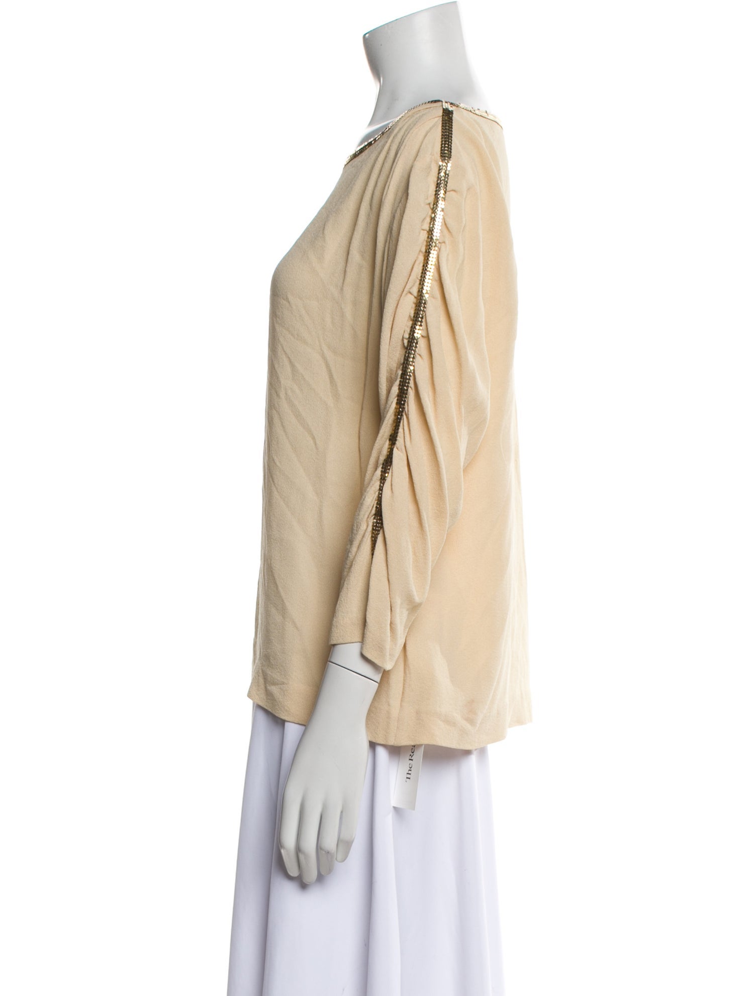 3.1 Phillip Lim Silk Bateau Neckline Blouse