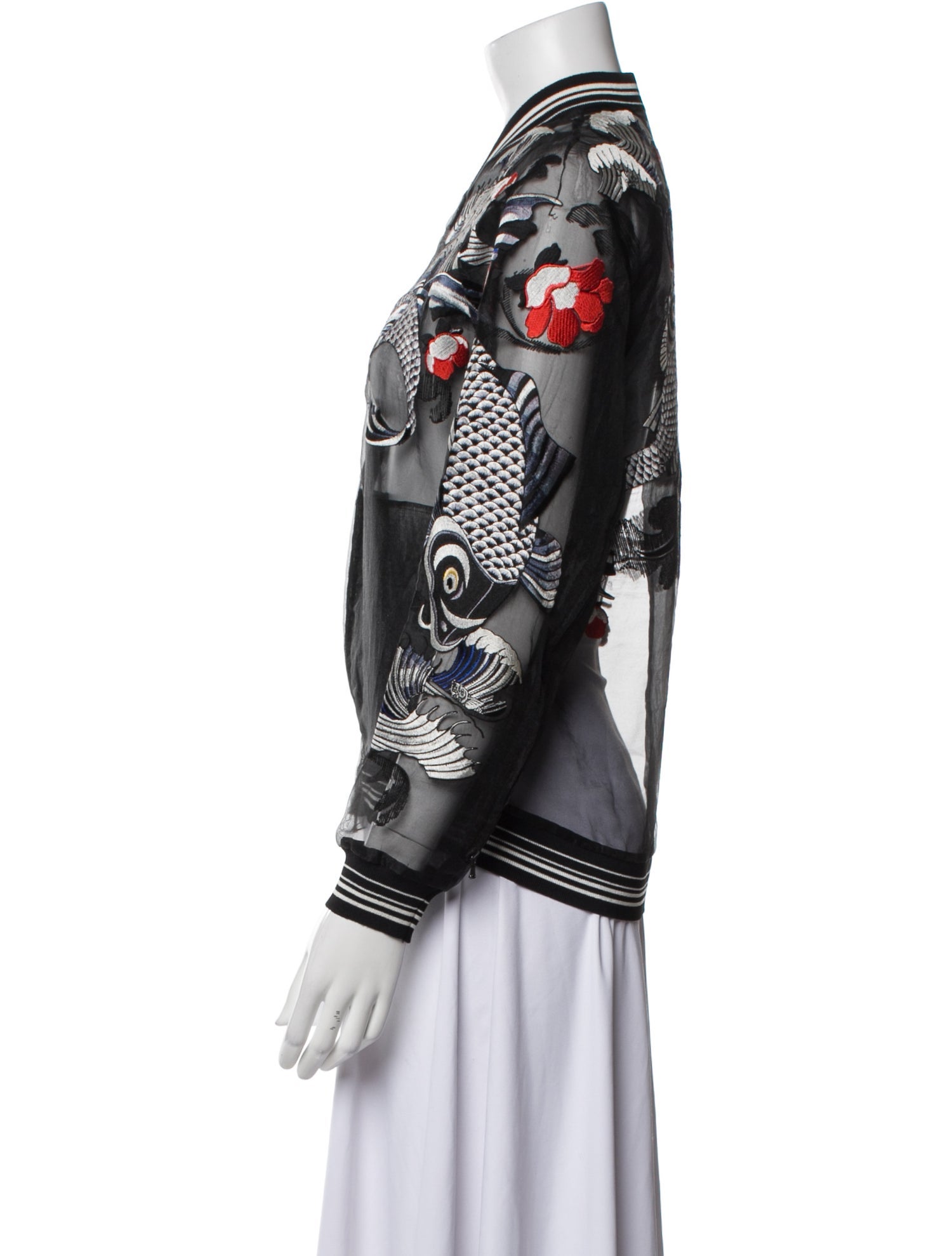 3.1 Phillip Lim Floral Print Bomber Jacket