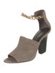 3.1 Phillip Lim Suede Chain-Link Accents D'Orsay Pumps