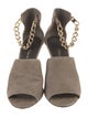 3.1 Phillip Lim Suede Chain-Link Accents D'Orsay Pumps