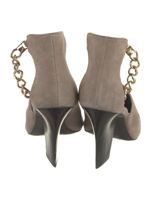 3.1 Phillip Lim Suede Chain-Link Accents D'Orsay Pumps