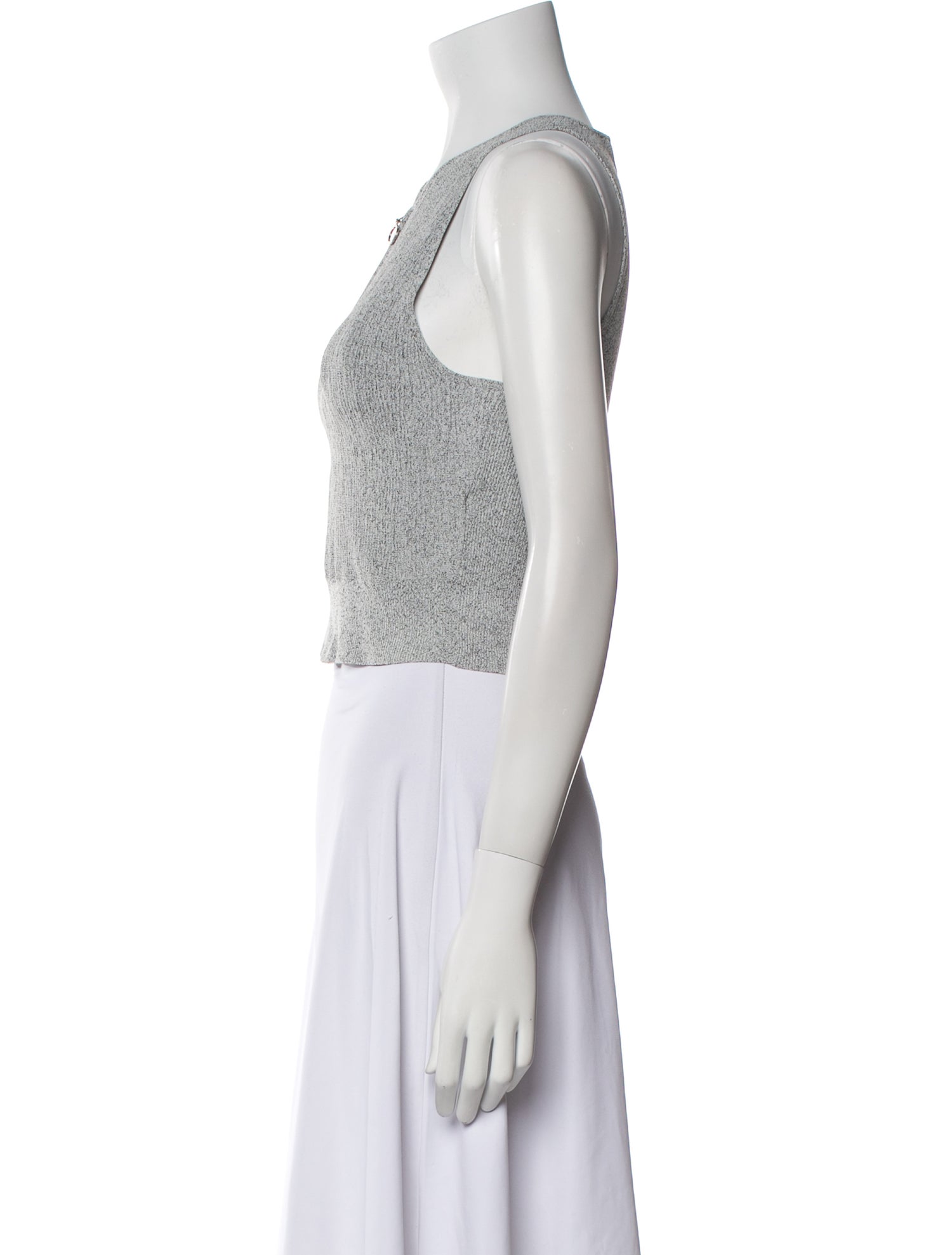 3.1 Phillip Lim V-Neck Sleeveless Crop Top